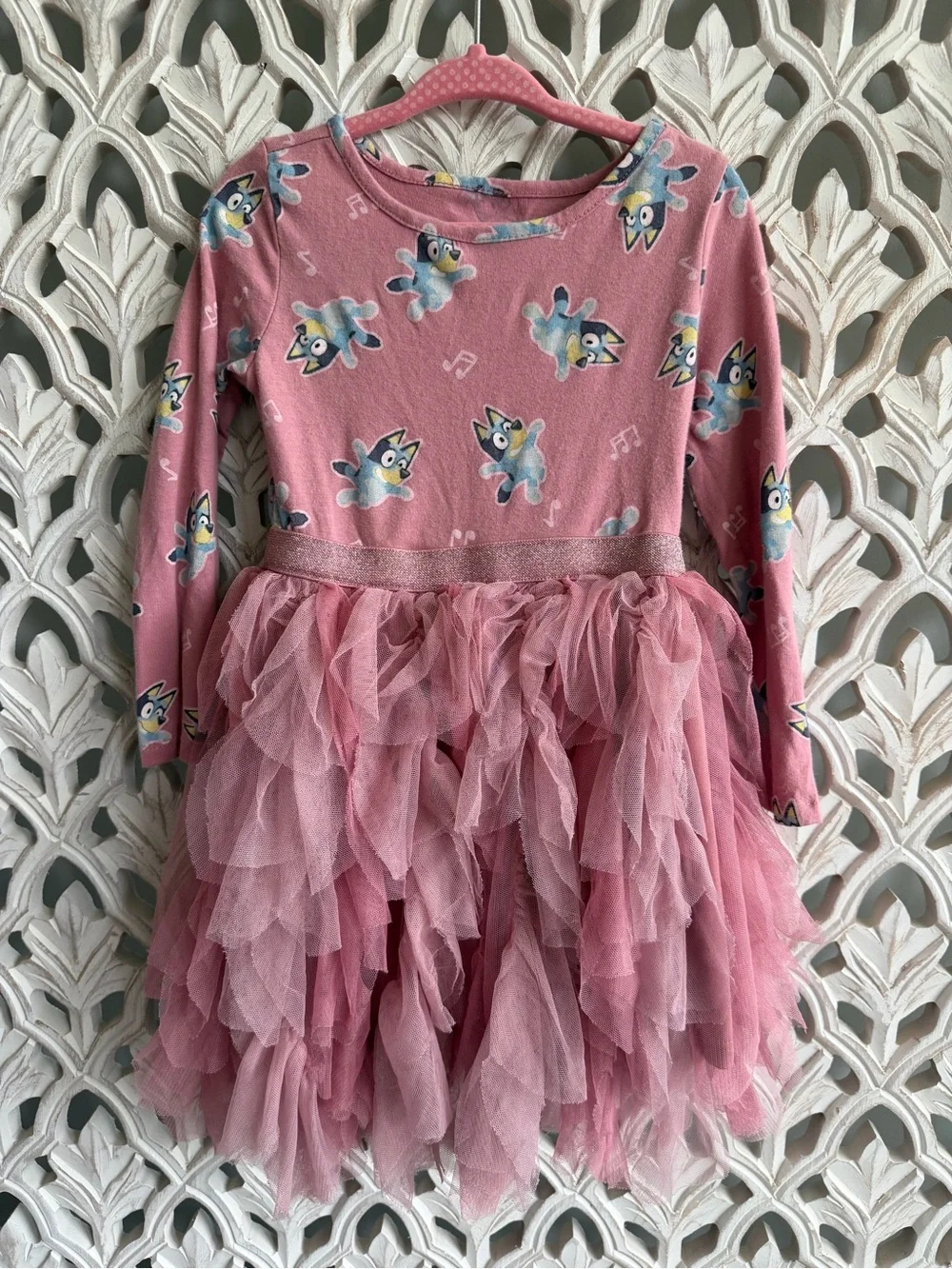 3T Pink Character Dress Bundle - Minnie, Bluey, Hello Kitty